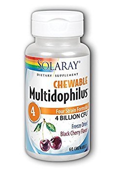 Solaray Multidophilus Plus, Black Cherry 60 Chews