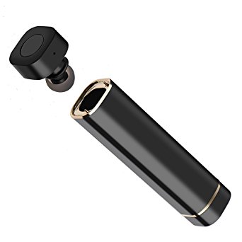 Bluetooth Headset, ARCHEER Mini Wireless Bluetooth Earpiece Headphones with 850mAh Power Bank & Mic, Hands Free In-Ear Magnetic Earphones Earbuds for iPhone Samsung Galaxy Android-Black