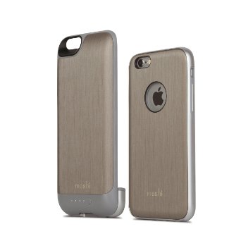 Moshi iGlaze Ion Battery Case for iPhone 6s and iPhone 6 (Brushed Titanium - 99MO079204)