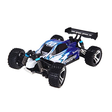 DAZHONG Wltoys Rc Car,High Speed 32MPH 1:18 Scale 2.4G 4WD RTR Off-Road Racing Rometo Control Car with Anti - vibration Systemand Built- in Li-Po Battery ,US Plug (A959blue)