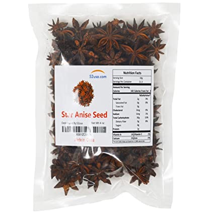 Star Anise Seed Pods, 4 oz, by 52usa. (4 OZ)