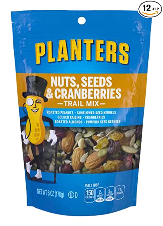 Planters Nuts & Cranberries (6 oz Bags, Pack of 12)