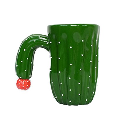 Ceramic bone china Cactus Shape Coffee Mug Water Teacup Cup Ideal Creative Gift D-Runze