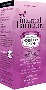 Internal Harmony Natural Progesterone Cream   with Estriol with Vitamin E, B6, B12, and 2000IU Vitamin D