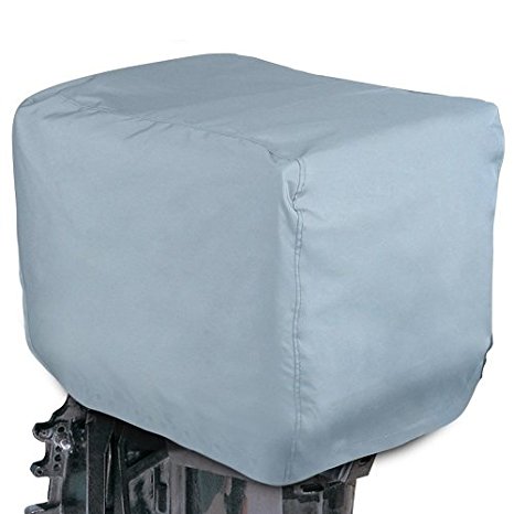 Leader Accessories Grey ShoreGuard Polyester Waterproof Outboard Motor Hood Cover