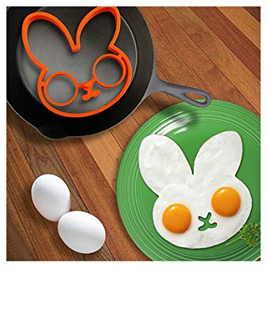 Distinct Silicone Bunny Fried Fry Egg Mold Ring Frame Shaper Breakfast Mold Pancake Rings