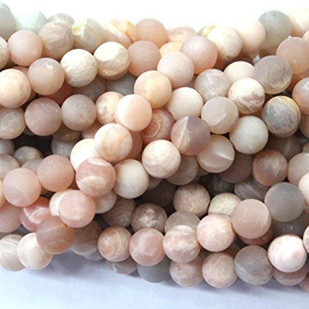 fashiontrenda Natural Unpolished Moonstone Round Jewelry Making Gemstone Beads (12mm)