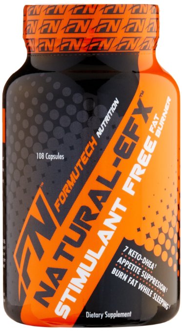 Formutech Nutrition Natural EFX Non-Stimulant Fat Burner For Shredding Weight Preserving Lean Muscle and Controlling Your Appetite 108 Veggie Capsules