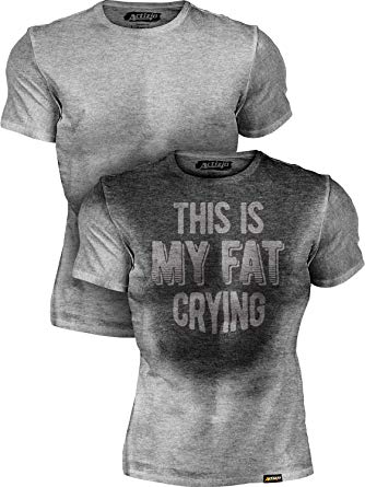 Actizio Sweat Activated Funny Motivational Workout Shirt, This is My Fat Crying