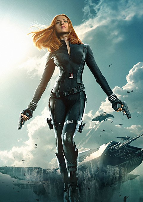 BLACK WIDOW (Scarlett Johansson) - Captain America: The Winter Soldier (2014) : Movie Poster (Thick) 24" x 36" Inches - Chris Evans, Frank Grillo, Scarlett Johansson
