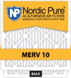 Nordic Pure 14x20x1 MERV 10 Pleated AC Furnace Air Filter Box of 6