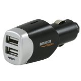 AmazonBasics 40 Amp Dual USB Car Charger for Apple and Android Devices High Output