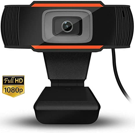 DJSOG Webcam, HD 1080P Webcam, USB Webcam For Skype, FaceTime, Hangouts, WebEx, PC/Mac/Laptop/Macbook/Tablet with Built-in Microphone - Black
