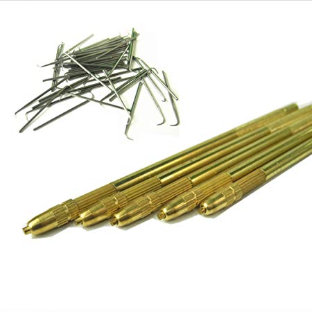 GEX Bronze Lace Wig Ventilating Holder 8PCS Needle Kit (2pcs of Each Size 1-1, 1-2, 2-3 and 3-4)