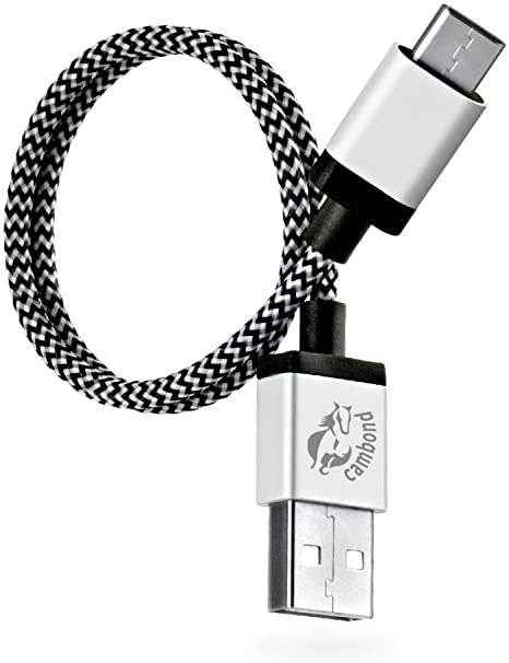 Cambond USB Type C Cable 2.0 Braided Charging Cable Cord 1ft for Galaxy Note 8, S8, S8 , Nintendo Switch, Google Pixel,