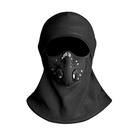 Sunsing Neck Warmer Face Mask with Filter For Ski Balaclava Motorcycle Tactical ATV