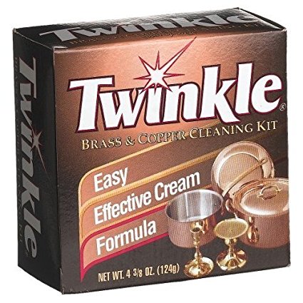 Twinkle Brass & Copper Cleaning Kit, Easy Effective Cream Formula, 4.38-Ounce Box (Pack of 2)