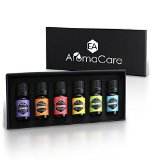 EA AromaCare - Aromatherapy Essential Oils Gift Set Therapeutic Grade100 Pure Lavender Peppermint Lemongrass TeaTree Eucalyptus Bergamot FREE ebook with this purchase