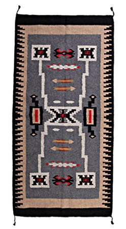 Hand Woven Southwest Accent Rug, 20" X 40" (HA403)
