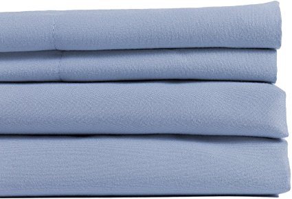 HotelSheetsDirect 100% Bamboo Bed Sheet Set (Queen, Light Blue)