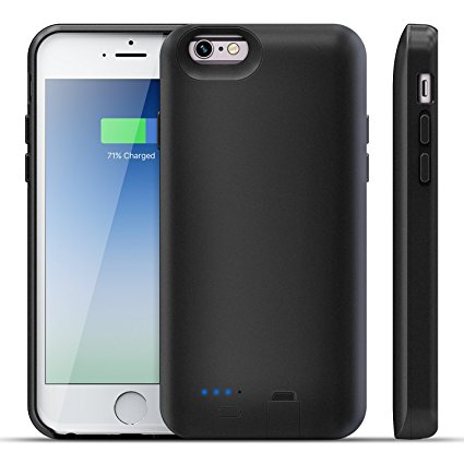 iPhone 6s Battery Case [Apple MFi Certified] Coolpow Ultra Slim Extended Battery Power Case for iPhone 6 (2014) / iPhone 6s (2015) (4.7 inch) with 120% Extra Battery (Black)