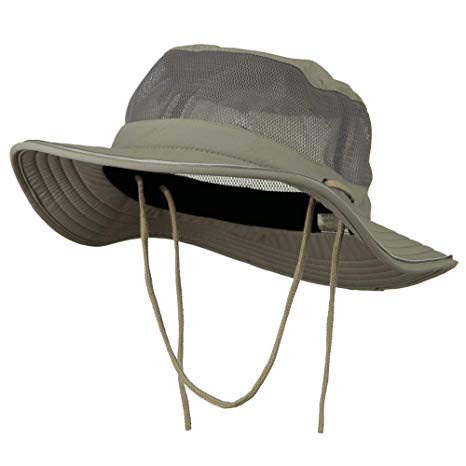 Big Size Talson UV Mesh Bucket Hat - Grey (for Big Head)