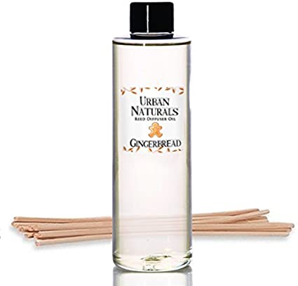 Urban Naturals Gingerbread Cookie Scented Reed Diffuser Oil Refill | Fall Collection | Warm Vanilla, Nutmeg, Cinnamon & Ginger | Great Autumn Scent! | Made in The USA