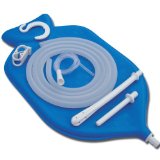 The Perfect Enema Bag Kit in Blue Color for Colon Cleansing With Silicone Hose 2 quart open top