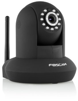 Foscam FI9821P Plug and Play Megapixel 10 Megapixel 1280 x 720 WirelessWired PanTilt IP Camera with IR-Cut Black