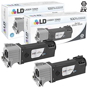LD © Compatible Xerox 106R01597 Set of 2 High Yield Black Toner Cartridges for Xerox Phaser 6500 & WorkCentre 6505