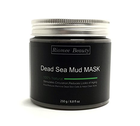 Roimee Beauty 100% Natural Dead Sea Mud Mask For Facial Treatment,Minimize Pores,Reduces Wrinkles,Moisture Replenishment,Clear acne prints,and Improve skin Complexion. 250g / 8.8 oz. (250g/8.8oz)