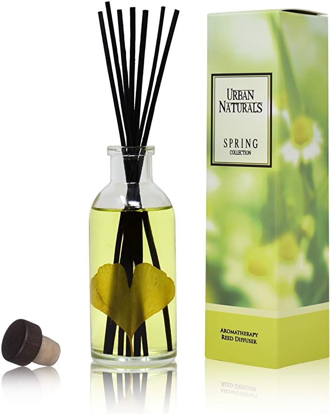 Urban Naturals Oolong Tea Reed Diffuser Scented Sticks Set (RELFLECT   DETOXIFY) Mind & Body Aromatherapy Collection | Essential Oil Botanical Room Scent