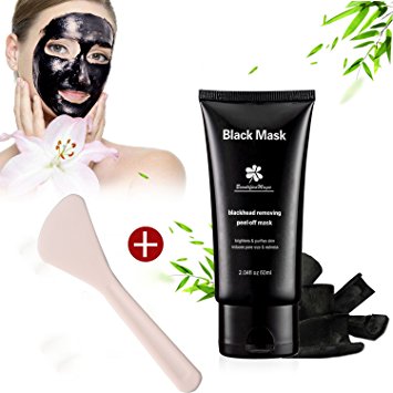 Blackhead Remover Mask, Purifying Skin Mask, Soft Charcoal Black Mask, Peel off Mask