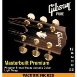 Gibson Masterbuilt Premium Phosphor Bronze Acoustic Guitar Strings Light 12-53