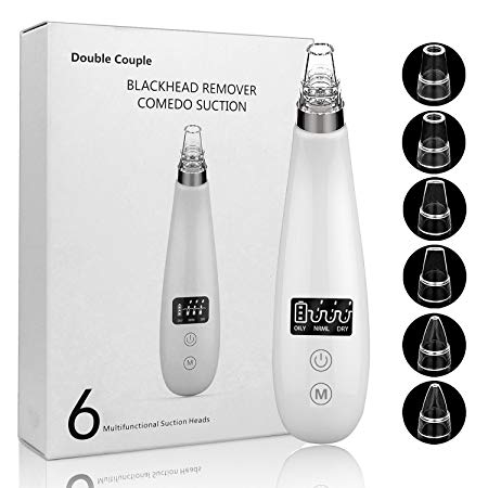 Electric Blackhead Remover Vacuum Suction Acne Pore Extractor Facial Skin Cleaner Rechargeable Blackhead Removal Machine 6 Probes