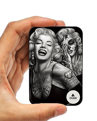World’s Smallest 10,000 mAh portable charger/ power bank/ external battery – CHJGD Ultra-compact credit-card sized power bank high speed charging for Apple iPhone 7/ plus/ 6/ 6s/ SE, Samsung Edge, Galaxy, Pixel and other Android (Marilyn Monroe)