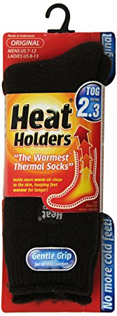 Heat Holders Thermal Socks, Men's Original, US Shoe Size 7-12, Earth Brown