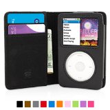 Snugg8482 iPod Classic Flip Case and Lifetime Guarantee Black Leather for iPod Classic
