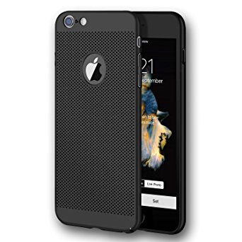 iPhone 6S Case, iPhone 6 Case, GOTITENI Stylish Ultra Slim Lightweight Case, Fingerprint Resistant with Heat Losing Breathable Holes Snug Fit Cover for Apple iPhone 6 / 6S, Black