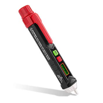 Dual Voltage Tester, Non Contact with LCD Display Flashlight 12V-1000V & 48V-1000V Non-Contact AC Voltage Detector Tester Pen
