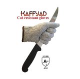 Kaffyad Level 5 Cut Resistant Kitchen and Work Safety Gloves Protection from Knives Mandolines and Graters Best for cutting meat filleting fish or shucking oysters Medium Grey Pair