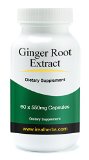 Real Herbs 9679Ginger Root Extract Supplement 9679 60 X 550mg Capsules - Anti-inflammatory Herb That Helps with Nausea