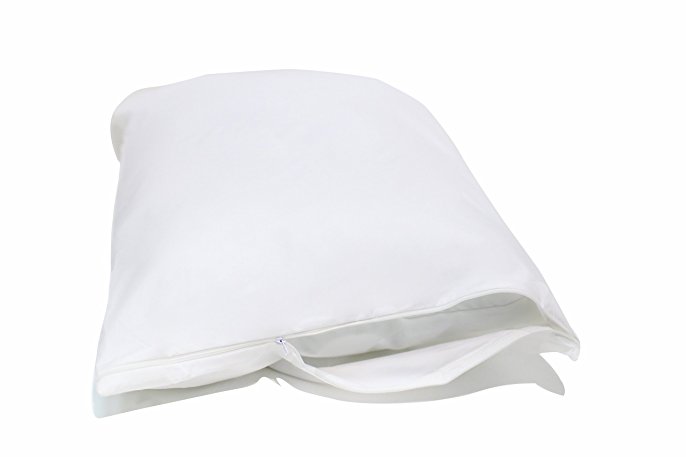 Allersoft 100-Percent Cotton Dust Mite and Allergy Control Standard Pillow Encasement, White