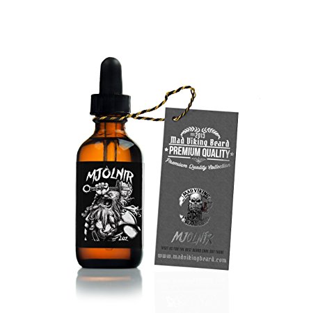 Mad Viking Beard Co. - Premium Beard Oil All-Natural Oils For Beard Health and Style - 2oz (Mjolnir)