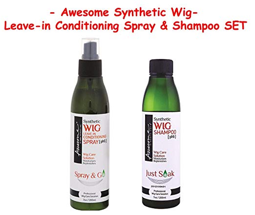 Awesome Synthetic Wig Leave-in Conditioner & Shampoo SET with KAI Eyebrow Razor