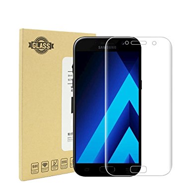 Galaxy A5 2017 Screen Protector, UCMDA [Full Coverage] [9H Hardness and Easy Bubble-Free Installation] Tempered Glass Screen Protector Guard Film for Samsung Galaxy A5 2017 (A520W 5.2 inch)