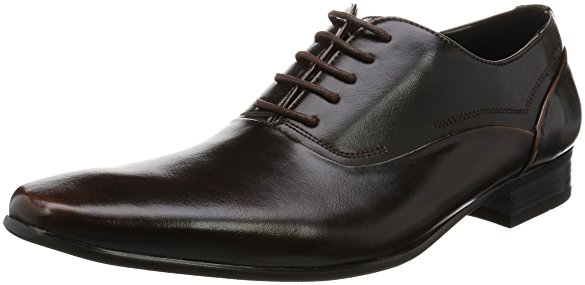 MM/ONE Oxford Men's shoes Dress shoes Lace-up Plain toe Black Dark Brown