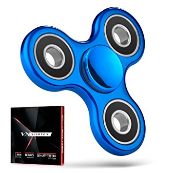 Vortex Spinners - Fidget Spinner Toy with High Speed Steel Bearing in Quality Carton Box, 1-4 min of Spin Time (blue)