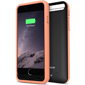 iPhone 6S Battery Case - iPhone 6 Battery Case, Trianium Atomic S Portable Charger for Apple iPhone 6 6S Battery Charging Case (4.7 Inches)[Black/Orange][Lifetime Warranty]- 3100mAh External Protective Juice Power Bank Charger[MFI Certified]