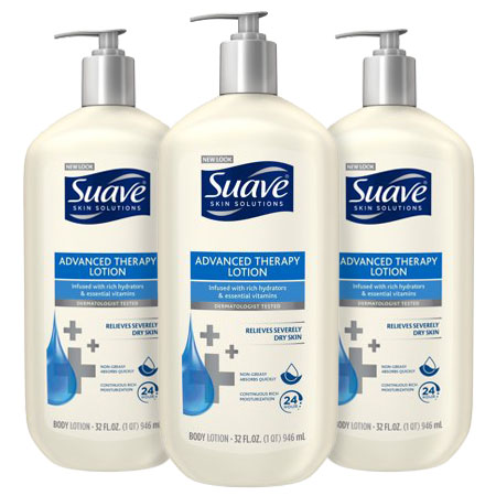 (3 Pack) Suave Skin Solutions Body Lotion Advanced Therapy 32 oz